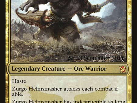 Zurgo Helmsmasher [Khans of Tarkir Prerelease Promos] Supply