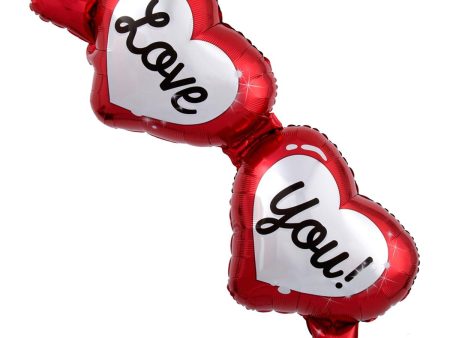 Heart Shaped Glasses SuperShape Foil Balloon 38x15in Cheap