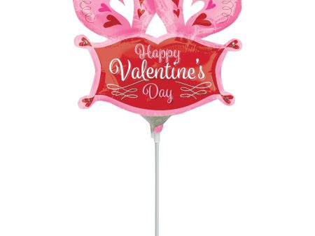 Double Heart Marquee Mini Shape Foil Balloon Discount