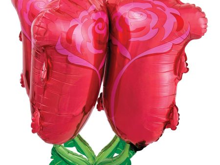 Red Roses Ultra Shape Foil Balloon 27x30in Online Hot Sale