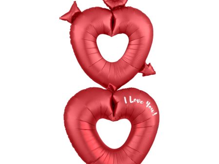 Open Hearts Satin Giant Multi-Balloon 73x160cm Online now