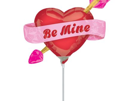 Be Mine Arrow Mini Shape Foil Balloon 14in Online now