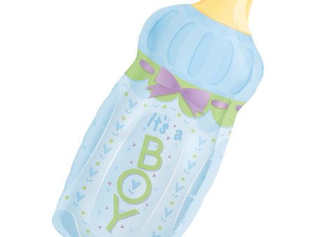 It s A Boy Baby Bottle Foil Balloon 13 x 31in on Sale