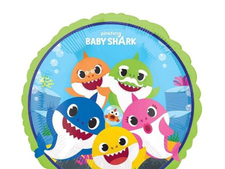 Baby Shark Foil Balloon 45cm Discount