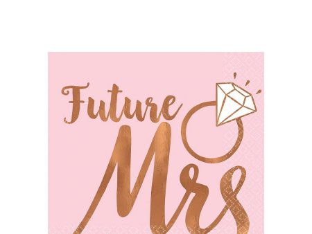 Future Mrs Hot Stamped Beverage Tissues 16pcs Cheap