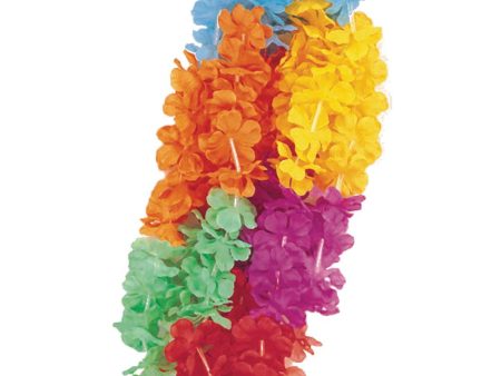 Tropical Flowers Polyester Leis Online now