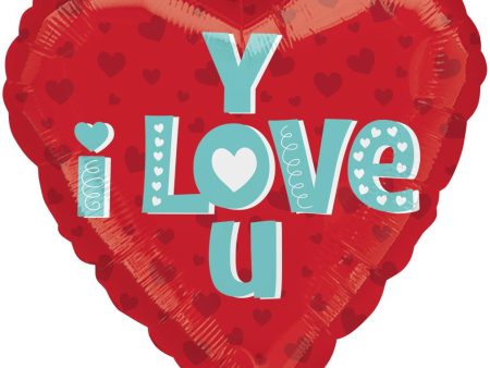 I Love You Type Foil Balloon 45cm Online Hot Sale