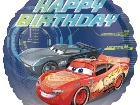 Cars Happy Birthday Foil Balloon 45cm Online Sale