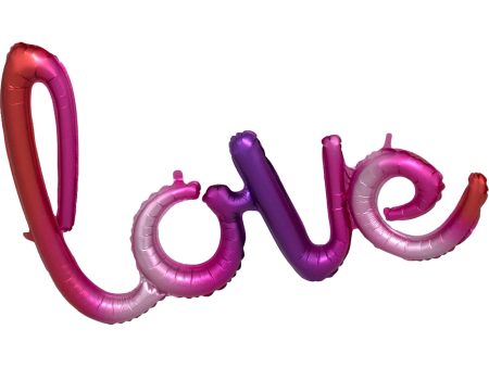 Ombre Love Script Phrase 78x53cm Sale