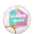 Wedding Ring Iridescent Foil Balloon 45cm For Cheap