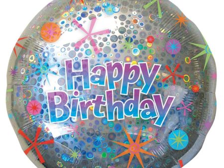 Birthday Celebration Jumbo Holographic Balloon 32in Online Sale