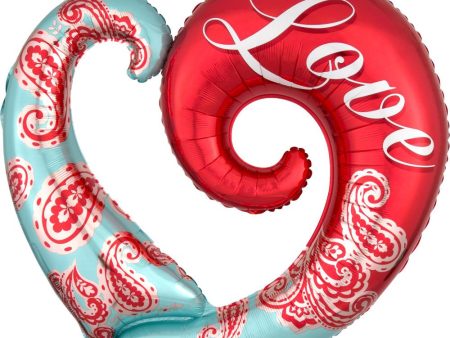 Paisley Love SuperShape Foil Balloon 78x81cm Supply